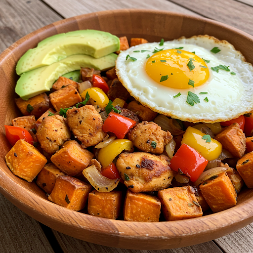 🍗Air Fryer Chicken and Sweet Potato Hash 🍠