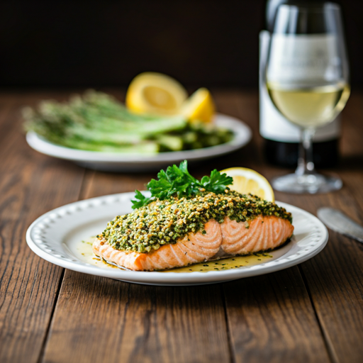 Herb-Crusted Salmon with Lemon Butter: A Light and Romantic Dinner for Two