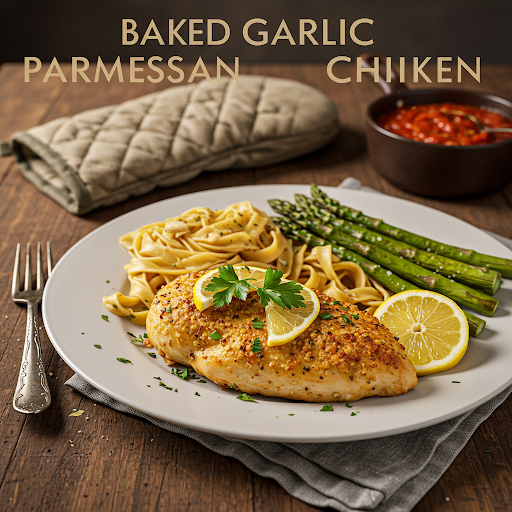 🍗Baked Garlic Parmesan Chicken Breast 🧀