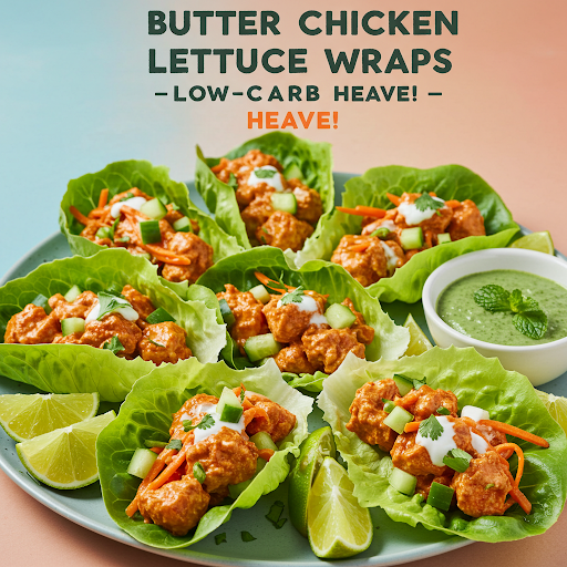 🍗Butter Chicken Lettuce Wraps🥬