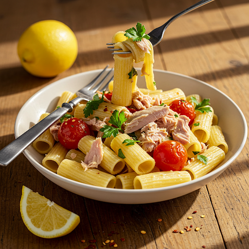 🍝🌿 Easy Tuna Pasta Recipe 🐟⏱️